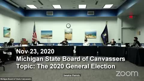 Patrick Colbeck at the Michigan State Board of Canvassers, Nov 23, 2020