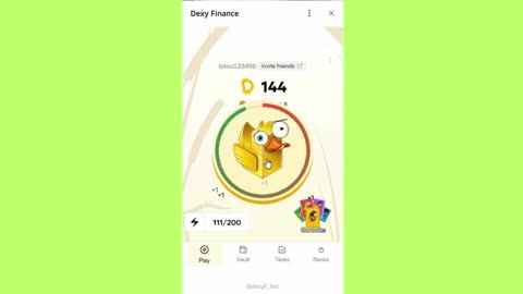 new mining mini app bot telegram dexy finance
