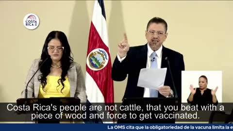 Costa Rica President Announces End To Illegal Vaccine Mandates