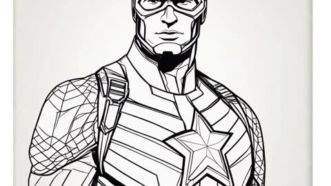 A coloring book for captain america