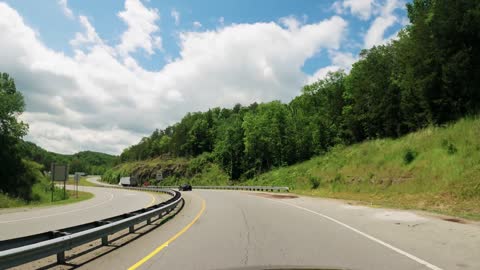 A Time Lapse Shot of Driving a Car thru the Country