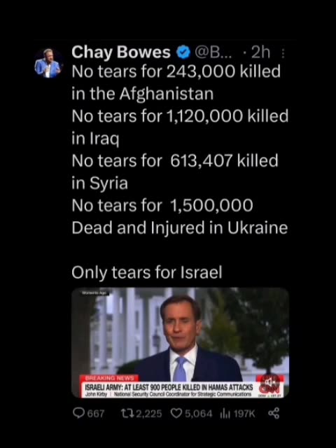 No tears for 243,000 killed in the Afghanistan...