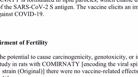 I 13.1 plainly states not evaluated the shots potential to cause cancer and male fertility