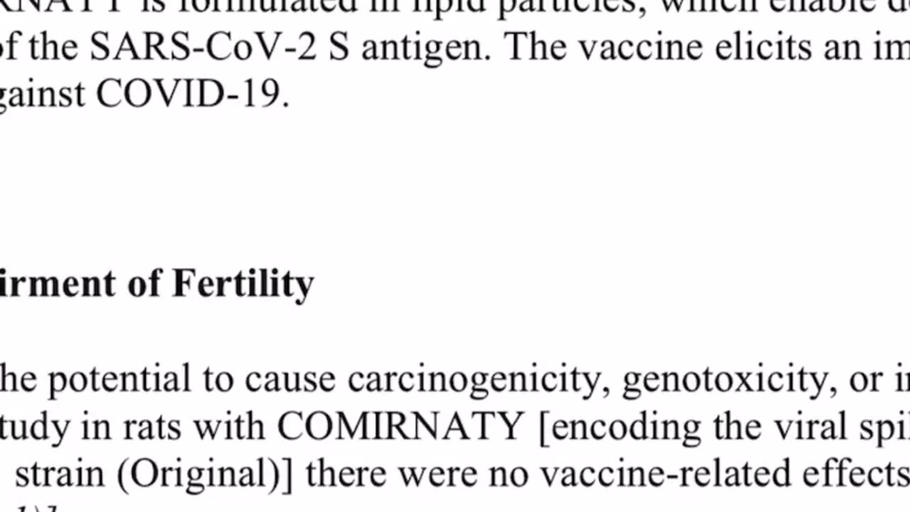 I 13.1 plainly states not evaluated the shots potential to cause cancer and male fertility