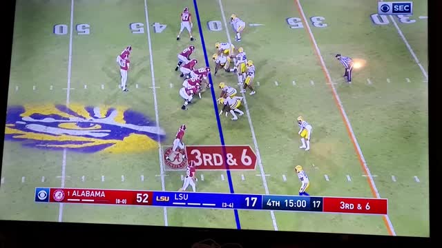 Bama 55 LSU 17