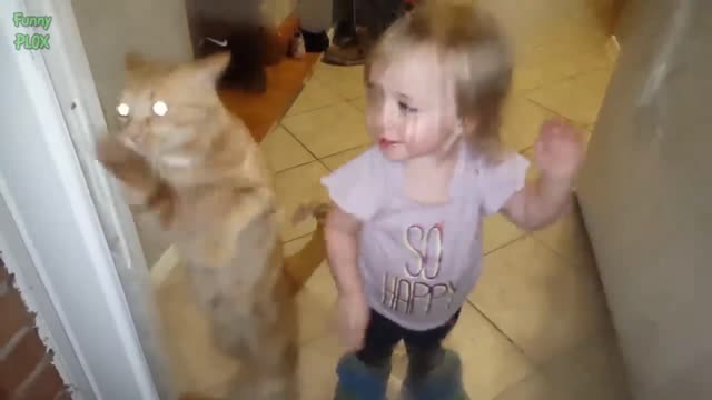 Funny Babies Laughing Hysterically at Cats Compilation (2022)😍