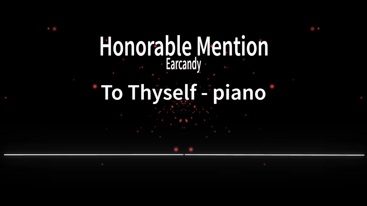 To Thyself - piano