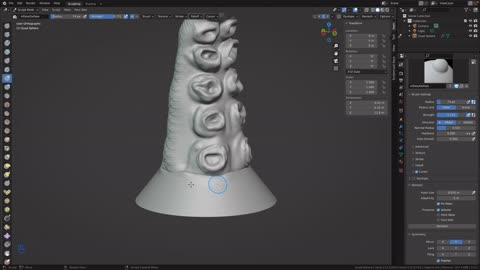 Blender 3 Tentacle Measure Zero Sculpt twice