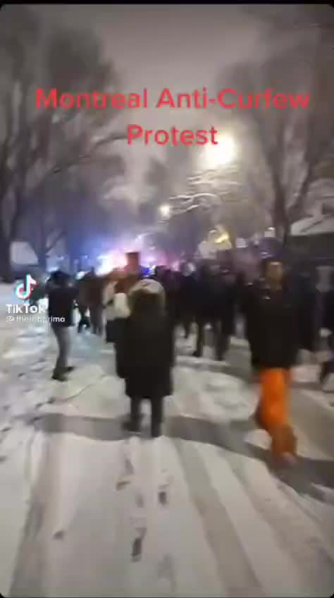 Montreal curfew protest!