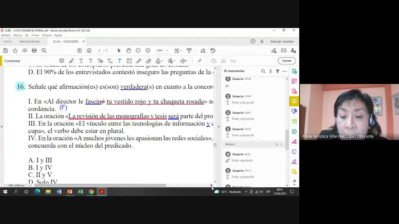 TRILCE SEMESTRAL 2021 | SEMANA 18 | LENGUAJE: CONCORDANCIA VERBAL