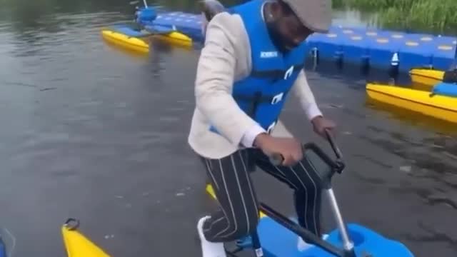 Would you ride this? Legend says he’s still cycling on water to this day 🥲 🎥