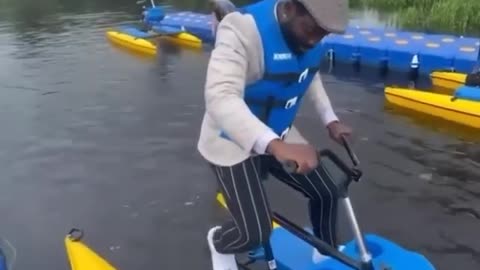 Would you ride this? Legend says he’s still cycling on water to this day 🥲 🎥