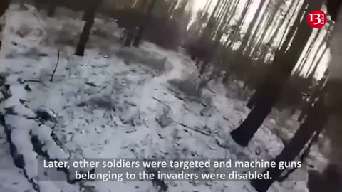 "Russians frozen here" - This is what sniper did to up to 10 Russian soldiers in snowy forest