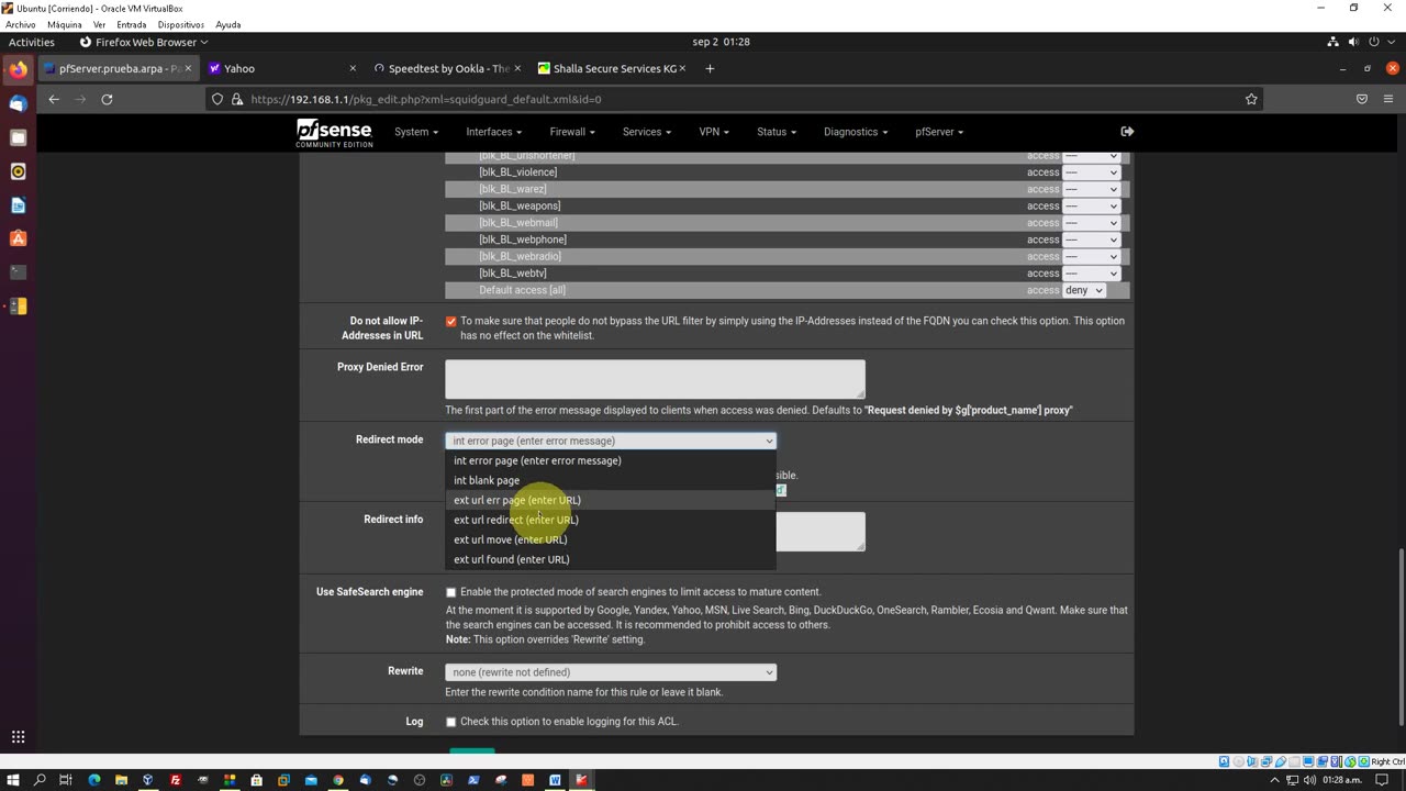 Bloquear Anuncios con Squid Proxy, SquidGuard y Shallalist en pfSense