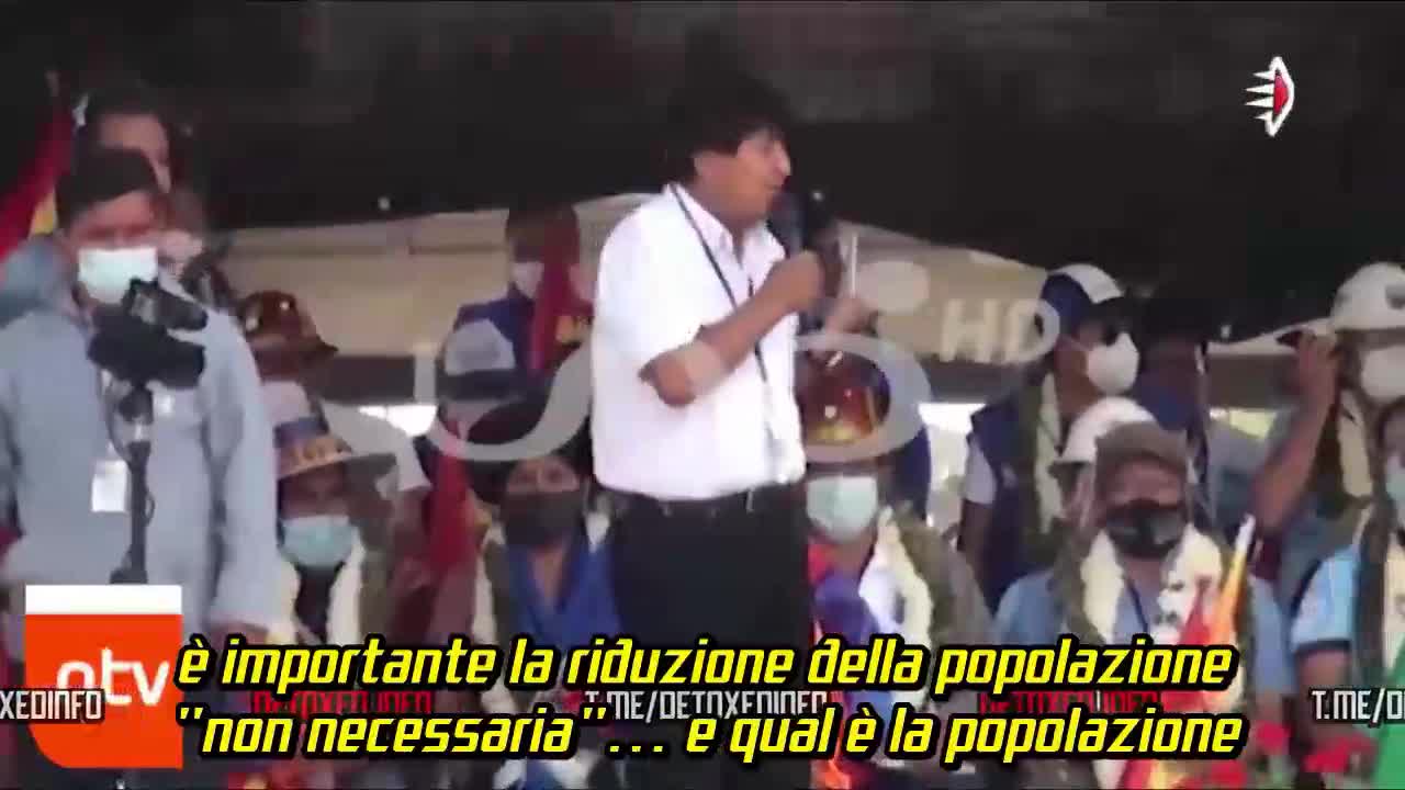 BOLIVIA, Ex Presidente MORALES: “La politica del NWO prevede riduzione popolazione “non necessaria”‘