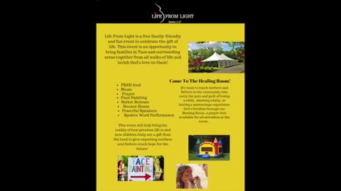 Healing Hearts, LIfe From Light Event