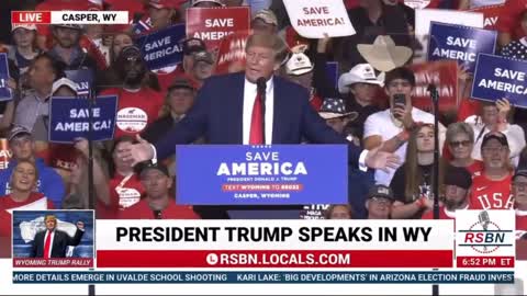 Trump Drops A Liz Cheney Meme & An Epic One Liner At Wyoming Rally, Shreds The America Last RINO