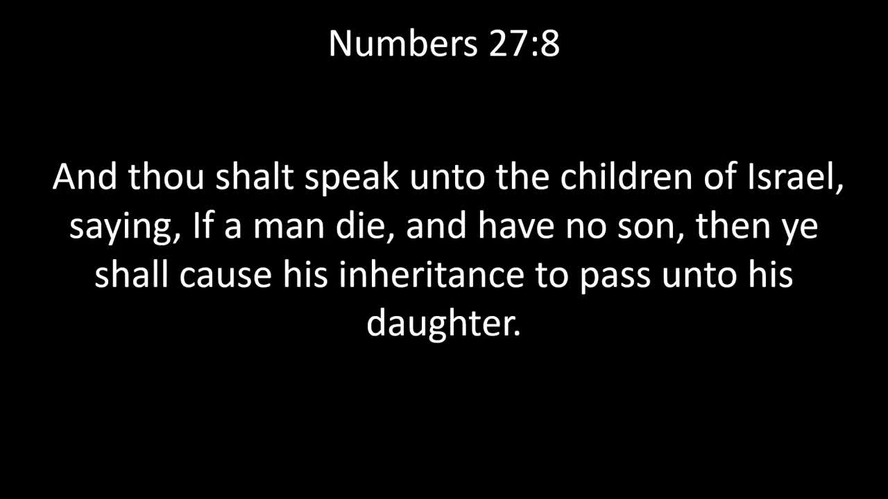 KJV Bible Numbers Chapter 27