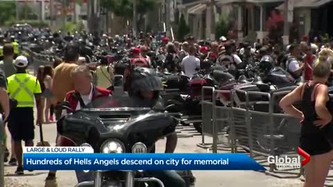 Hells Angels ride through Toronto in memorial procession for fallen member