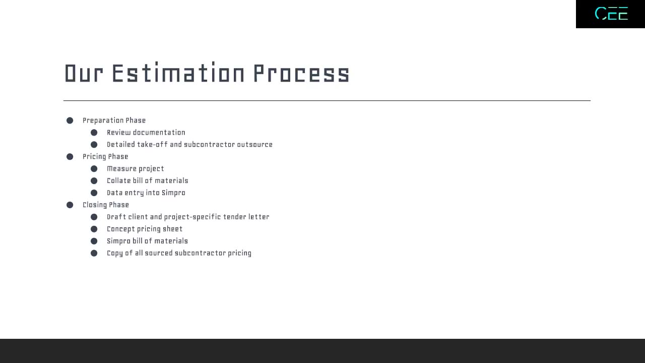 Concept Electrical Estimating - Electrical Estimator