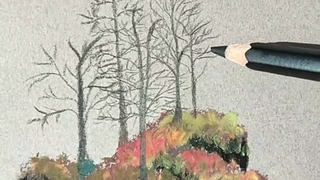 beautiful drawing sketch. scenery