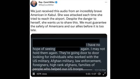 Heart Breaking Audio from a stranded American in Afghanistan