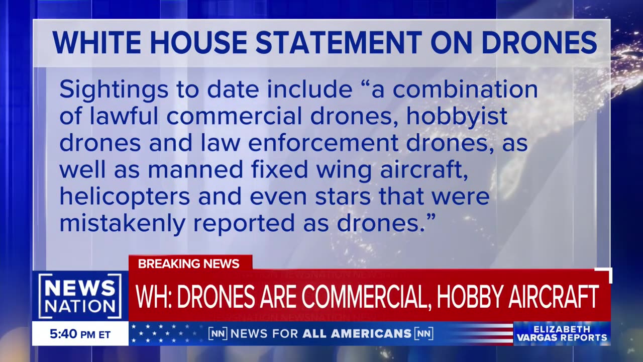 New Jersey drones not national security risk: White House | Vargas Reports