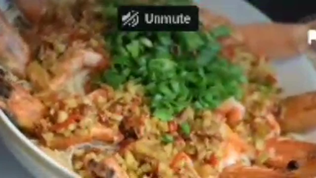 Made very tasty prawn noodles with rice sprinkle veggies on top