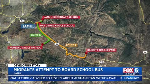 ALARMING: Illegal Migrants Try To Board School Bus