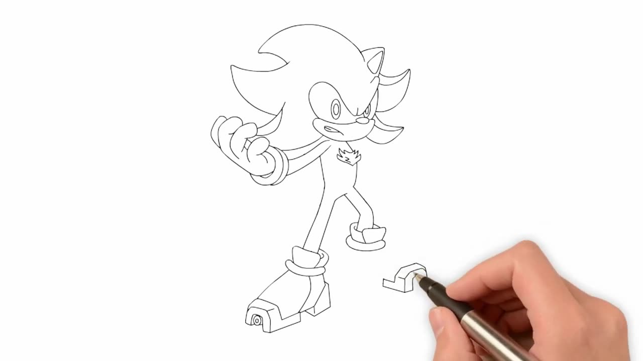 How to Draw Shadow The Hedgehog from Sonic Easy Step and Coloring PART 3