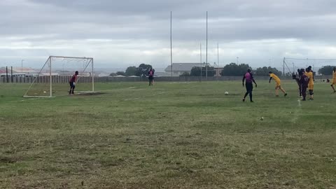 Gansbay Rovers vs. Salim United. Goal! Adam