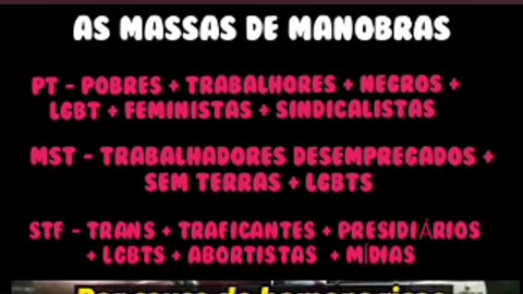 AS MASSAS DE MANOBRAS DO PT + MST + STF