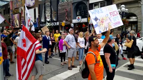 Anti-vaccine protests in Toronto 13 Sept 2021