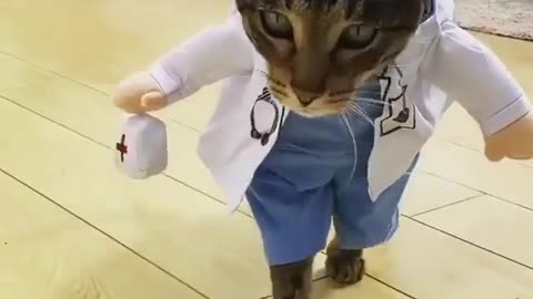 Scientist cat