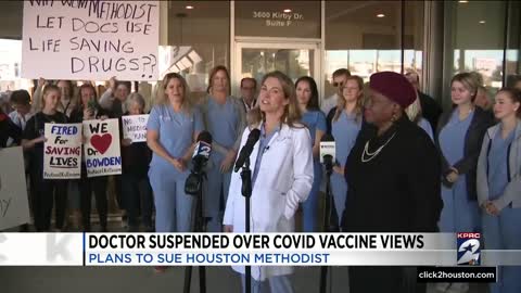 Doctor suspended over a plan to SUE for covid vaccine in Houston