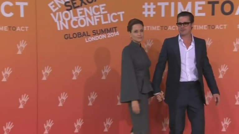 Brad and Angelina at work