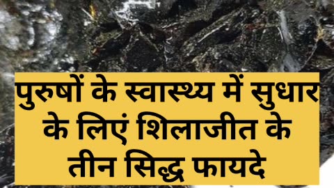 पुरुषों के स्वास्थ्य में सुधार के लिए शिलाजीत के तीन सिद्ध फायदे-