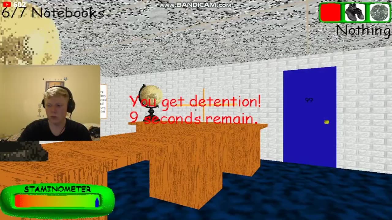 Bill Jensen rages after failing in Baldi's Basics