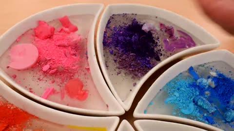 Nerds Candy Rainbow Slime _Mixing Nerds Makeup and Eyeshadow into Crunchy Slime