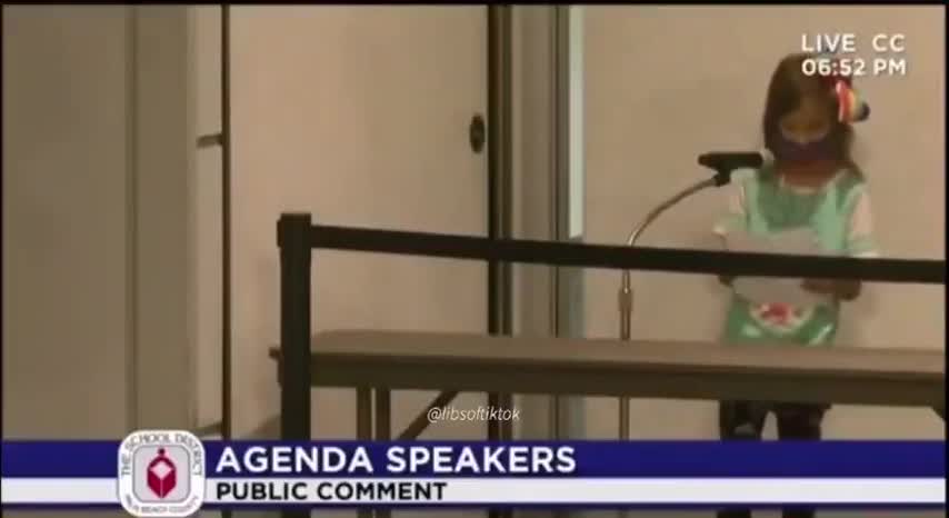 2nd Grader Suspended 38 Times for Not Wearing Masks Tells School Board She "Hopes They Go to Jail"