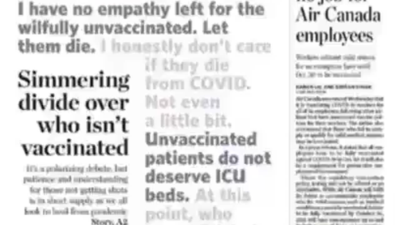 The Gassing of the unvaccinated