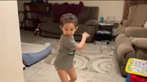 My grandson dancing to the music of Andrea Bocelli!