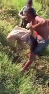 The fish knocked the guy out