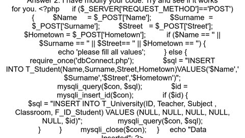 Get id after insert and save it as value into another table