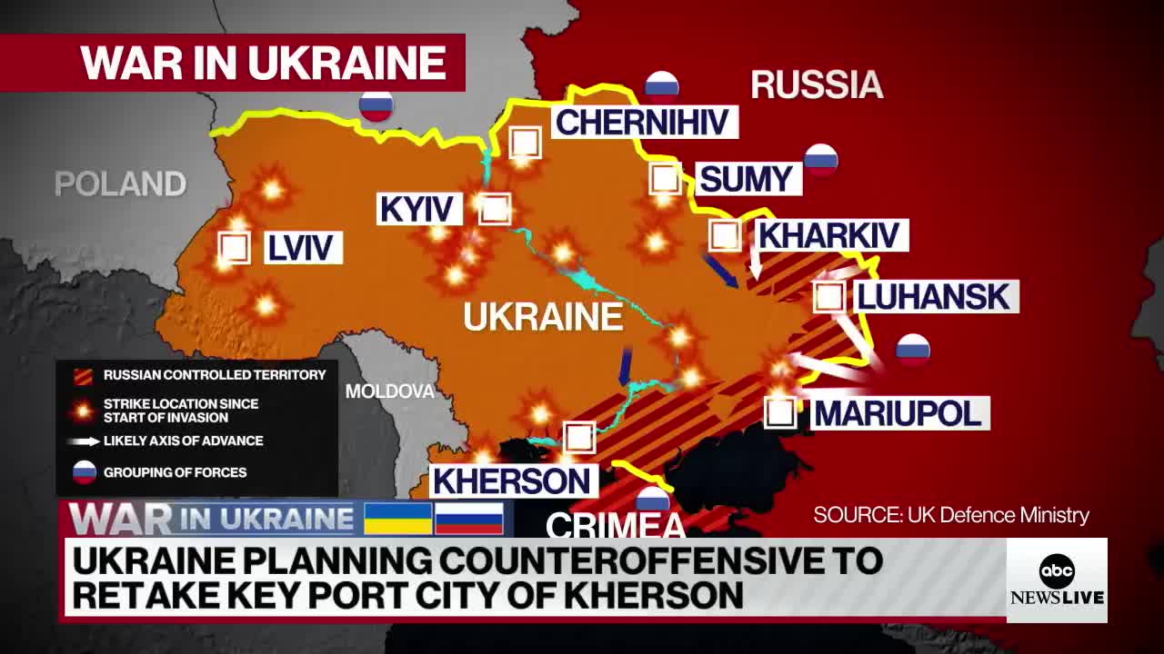 Ukraine plans counteroffensive to retake key port city of Kherson l ABCNL