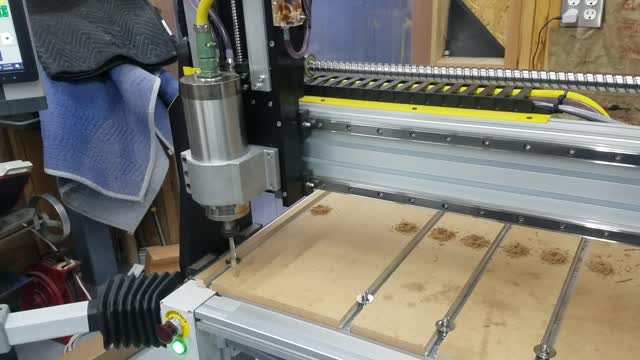 Drilling The Table- 800 IPM Rapids, DIY CNC Router