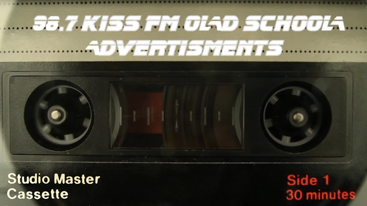 NewYork old school advertisments, 98.7 KISS FM, coll DJ Red Alert on the mix