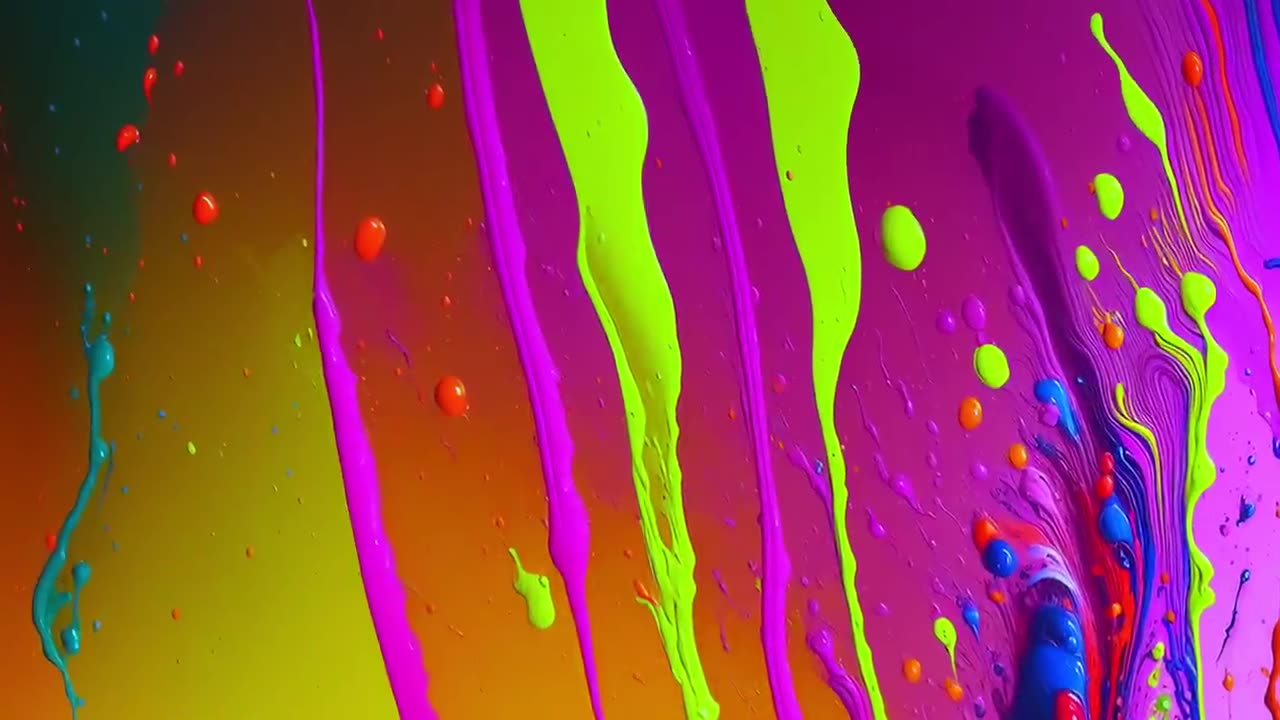 HD Abstract Liquid Copyright Free Video Background (No Sound) - Multi-color Design Screensaver