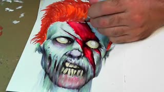 ZOMBIE DAVID BOWIE DRAWING part 2