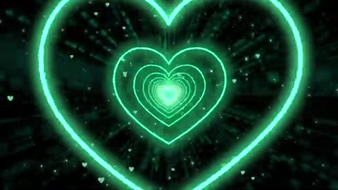 1018. Love Heart💚Green Heart Background Heart
